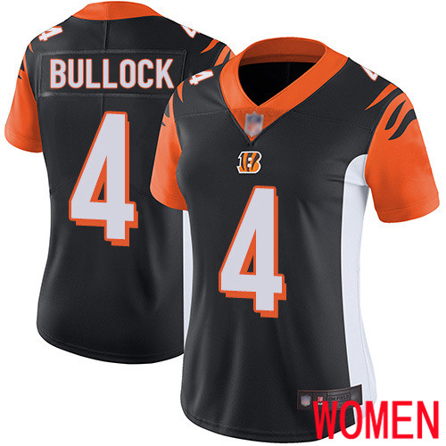 Cincinnati Bengals Limited Black Women Randy Bullock Home Jersey NFL Footballl #4 Vapor Untouchable